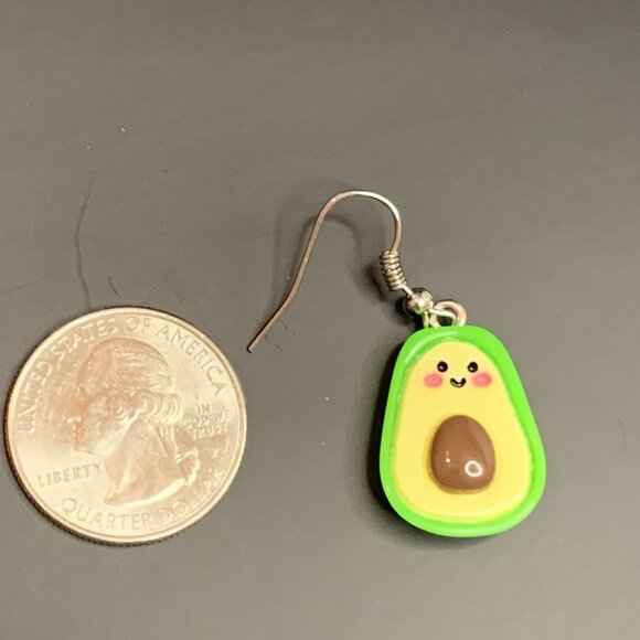 Avocado Earring, Vegetable Earring, Funny Food Earring, Gift Idea, Taco Tuesday - Picture 6 of 6